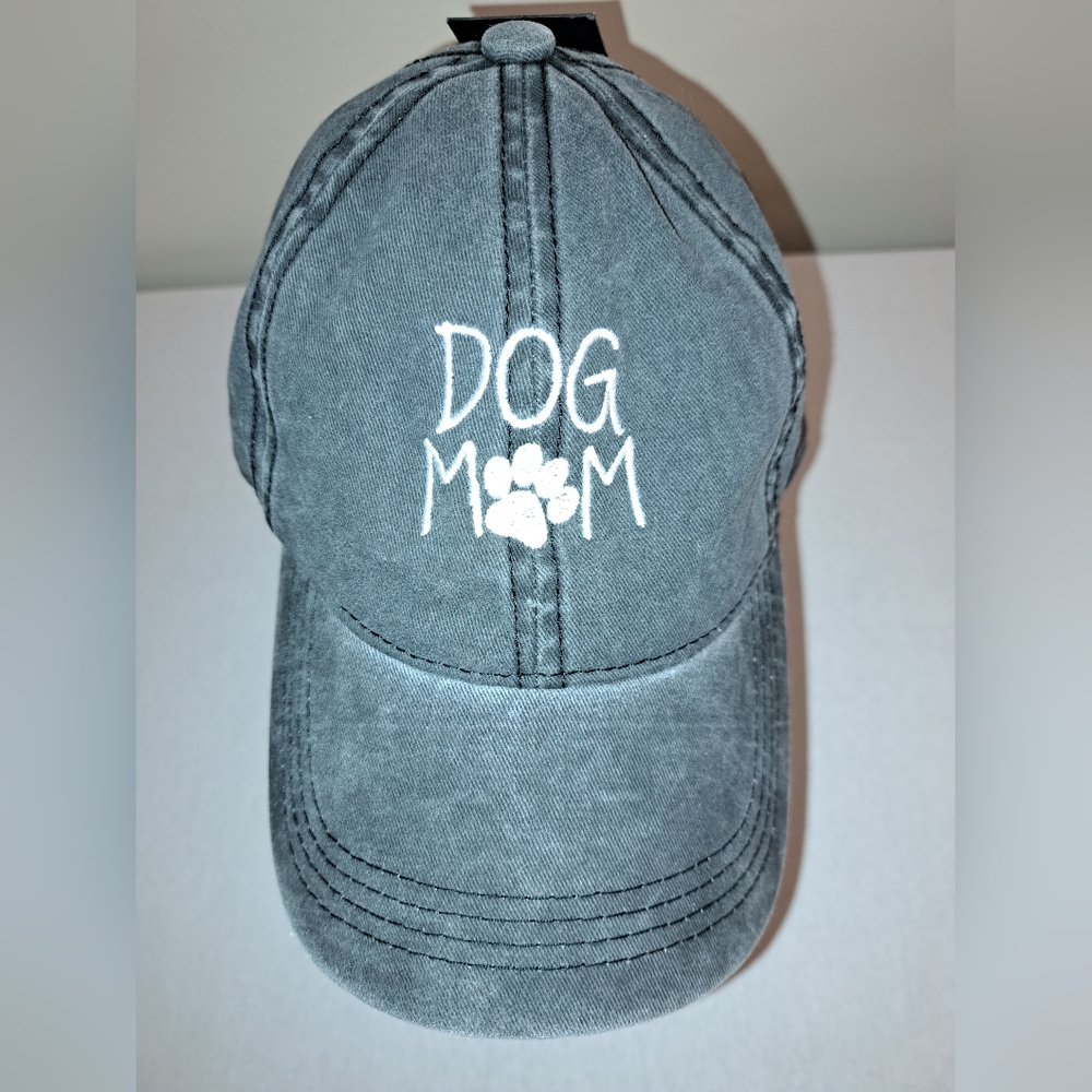 David & Young Grey Dog Mom Baseball Cap W/Adjustable Strap For Comfort Sizing - Picture 8 of 9